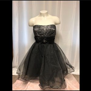 Black sequins homecoming dress